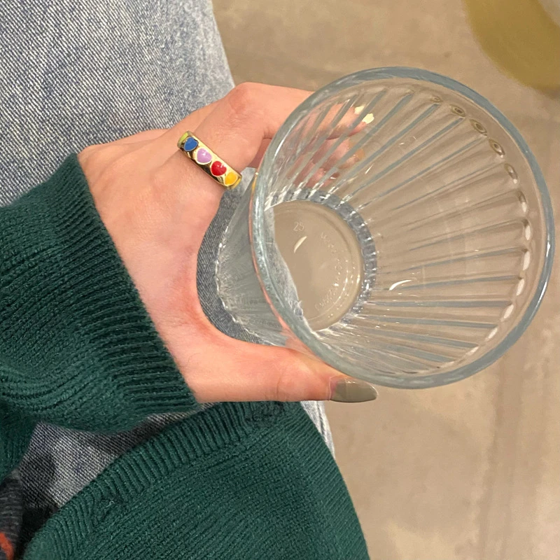 Кольцо женское в готическом стиле винтажное металлическое кольцо с эмалью форме