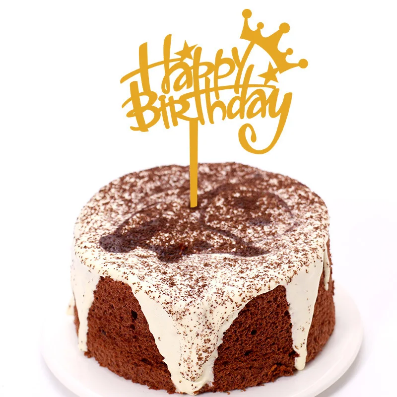 

Новая корона, искусственная акриловая Золотая, Happy 16, 18th, топпер для торта на день рождения