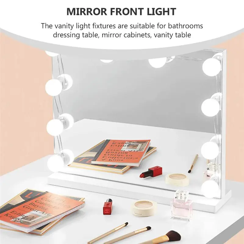 

10/12/14pcs Mirror Front Light USB Makeup Light Brightness Adjustable Vanity Light Fill Lamp