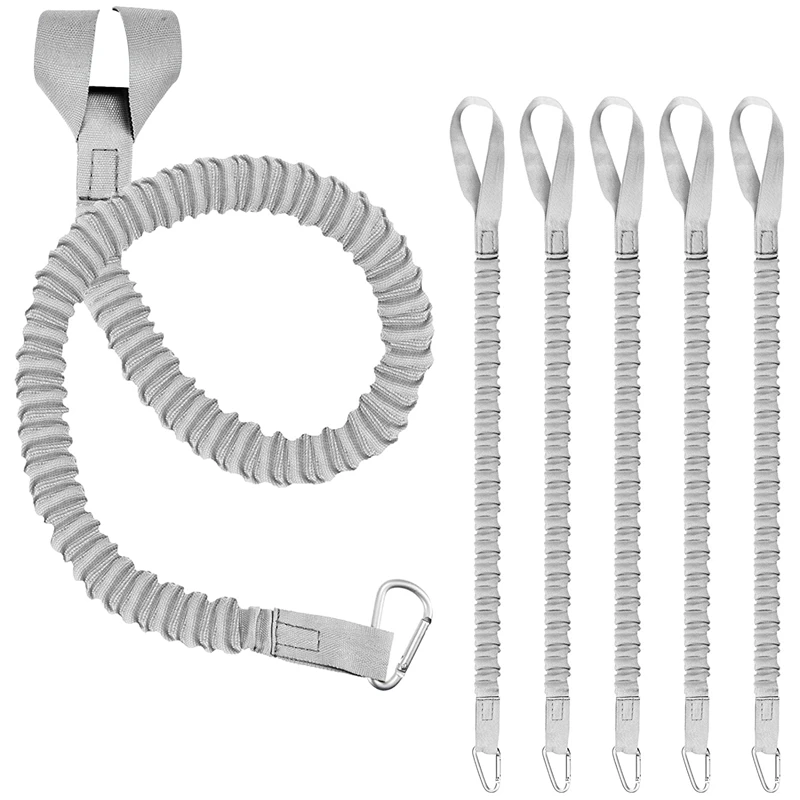 

6 Pieces Kayak Paddle Leash Adjustable Kayak Coiled Rod Leash Lanyard,Kayak Accessories