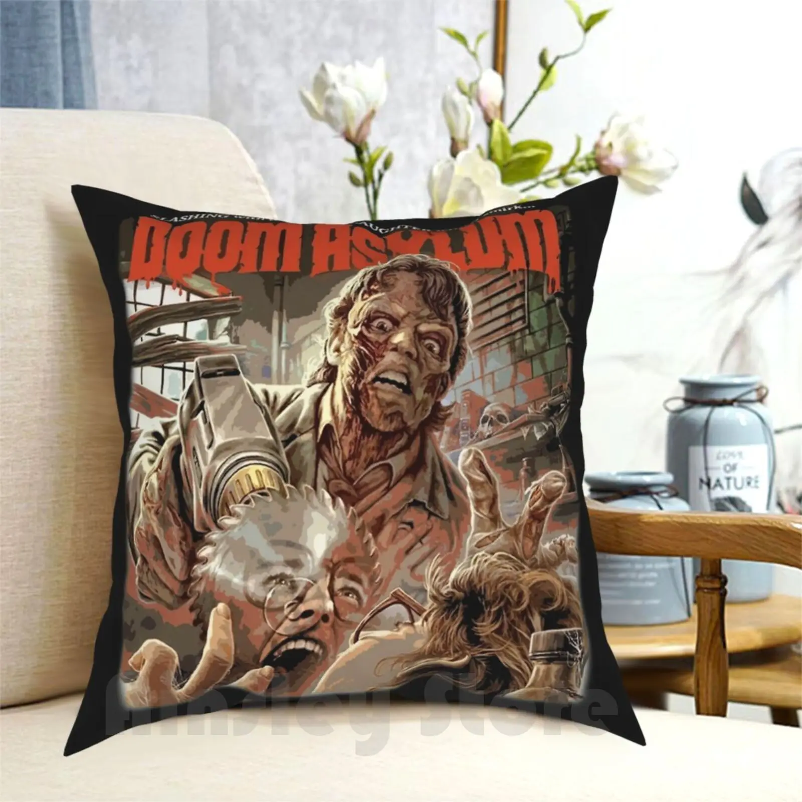 

Doom Asylum Pillow Case Printed Home Soft DIY Pillow cover Horror Terror Horror Terror Movies Cult Movie Classic 80S Horror