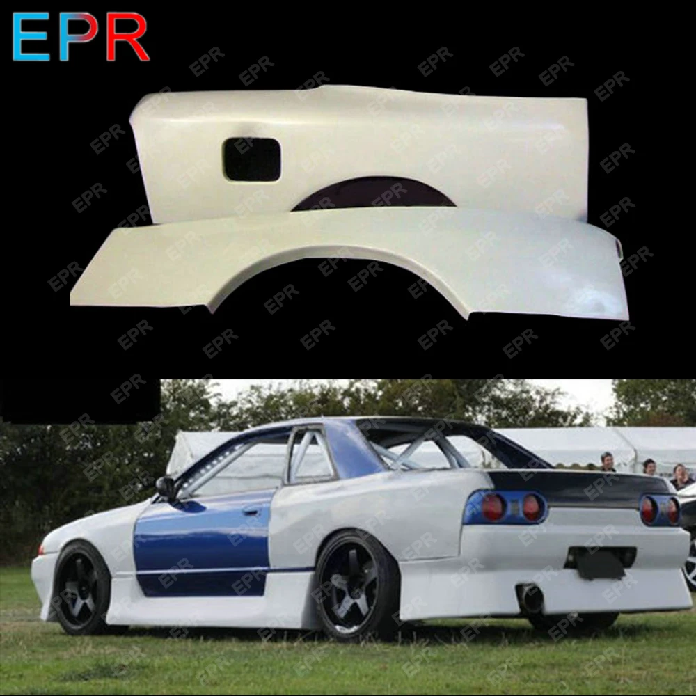 Для Nissan R32 Skyline OE style FRP Fiber черный или серый Неокрашенный 4 дверный заднее крыло (4