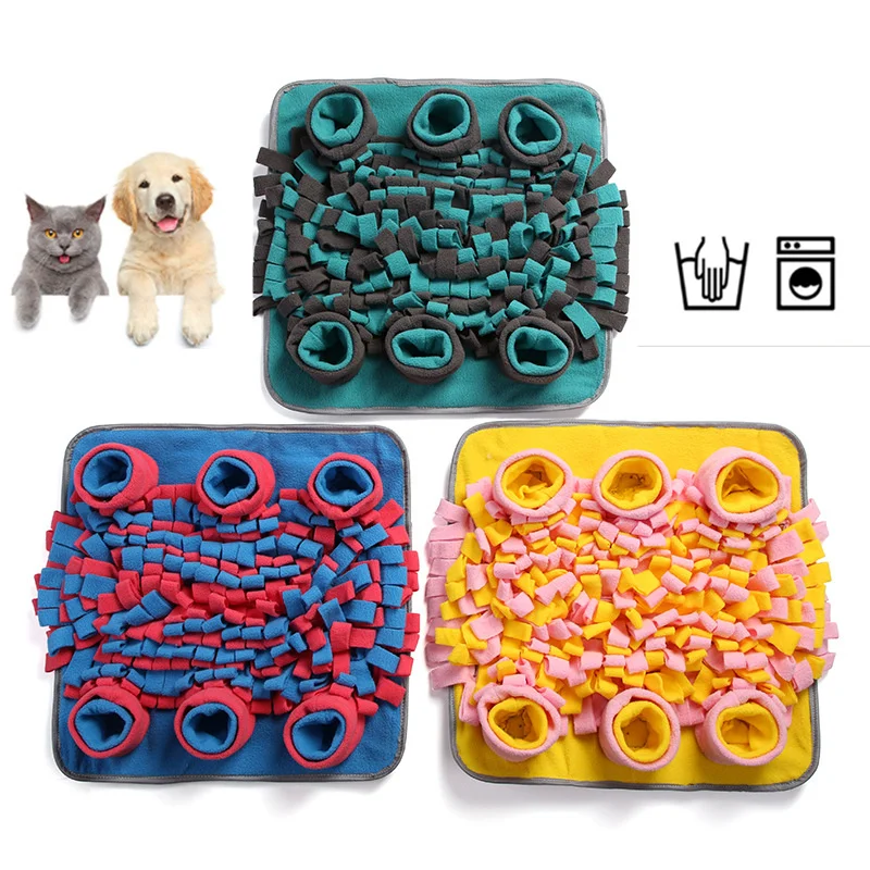 

2021 Real Dog Toys Increase IQ Snuffle Mat Slow Dispensing Feeder Pet Puzzle Puppy Training Games Toy Food Intelligence Feeding