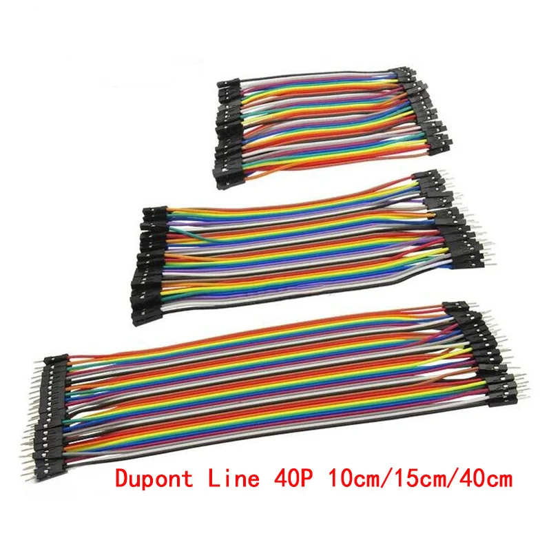 

Dupont line 40 p 10cm/15cm/40cm male plus female to male and female cable dupont female bridging wire to arduine diy kit