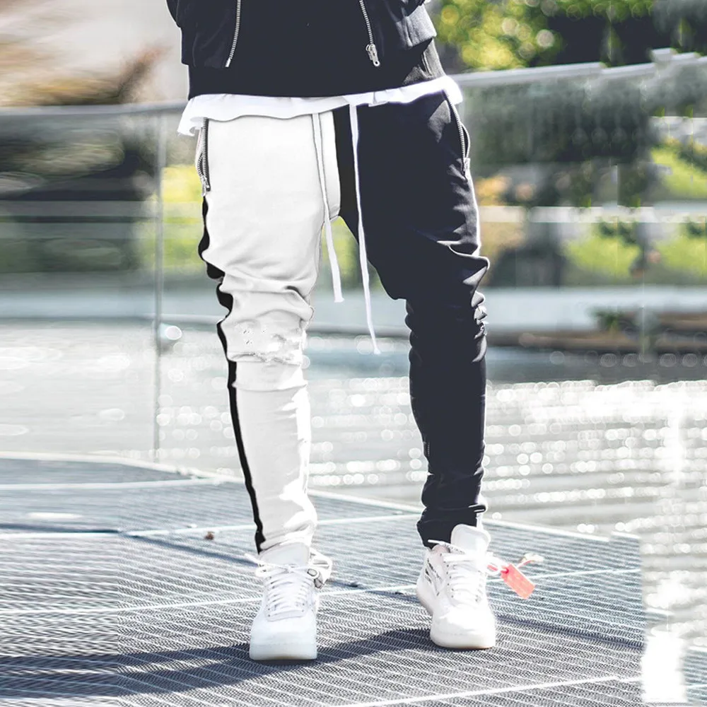 Новинка 2019 модные мужские двухцветные брюки ZOGAA уличная одежда для скейта
