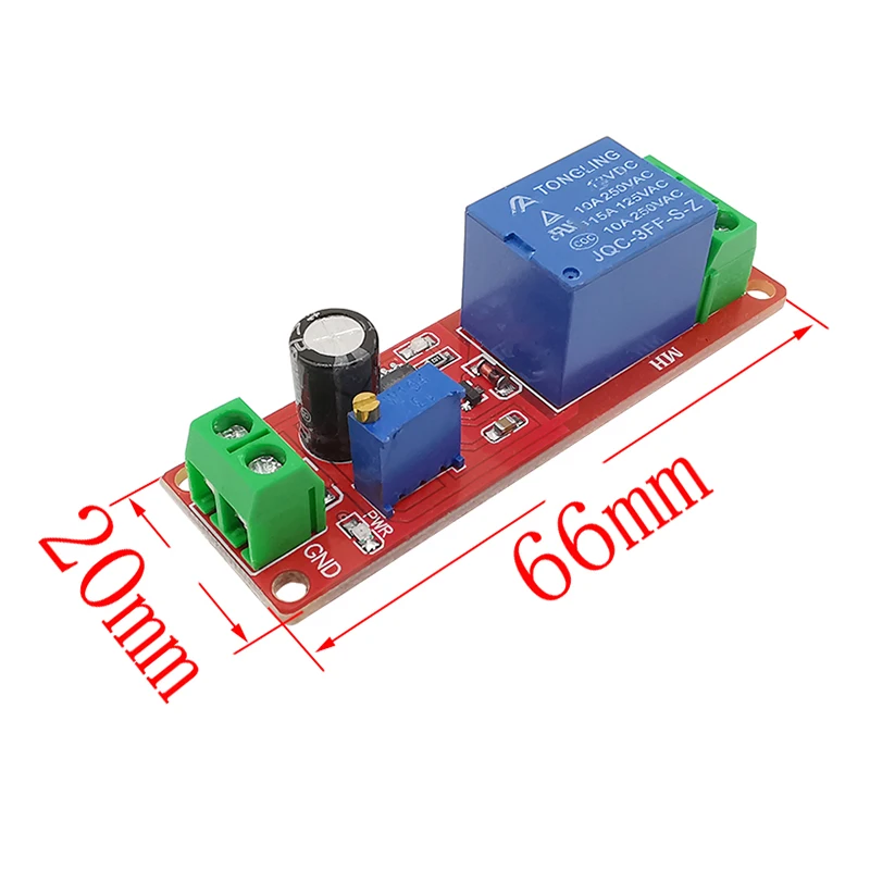 NE555 DC 12V реле задержки таймера Shield Module Time Switch регулируемое отключение экран 0 ~ 10S |