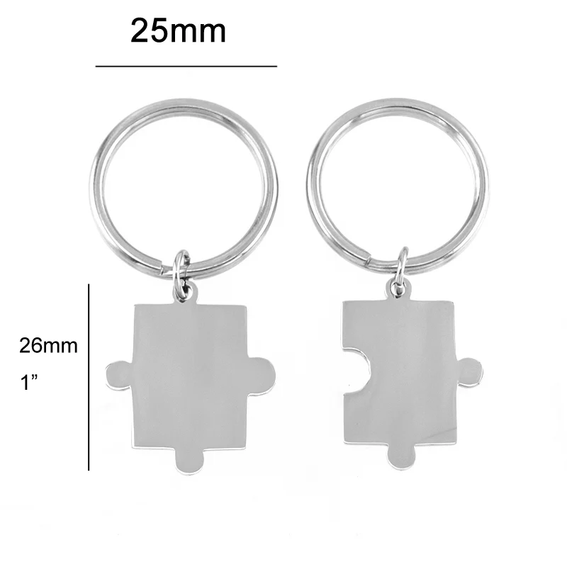 Брелок-пазл Risul подвеска-заготовка из нержавеющей стали с гравировкой 5 пар |