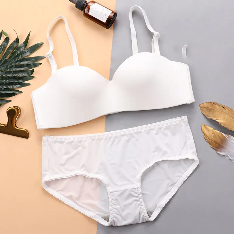 

Sexy Push Up Lingerie Sets Strapless Bras for Women Bralette Convertible Straps Breast Cover Bra And Panty Set Underwear Female