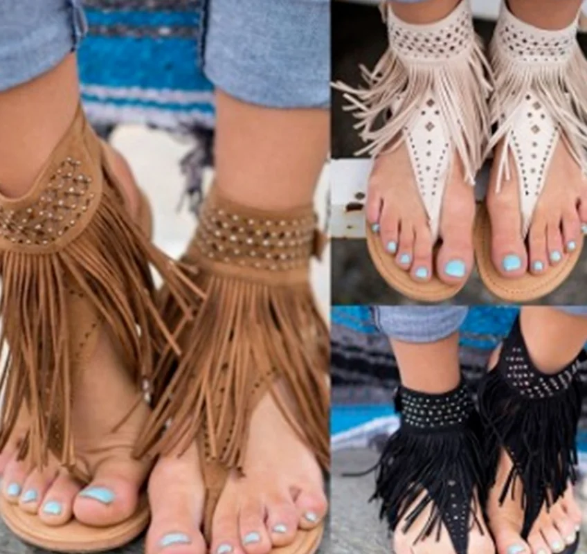 

Women Vintage Summer Sandals Low Heels PU Leather Shoes Woman Plus Size Flats Gladiator Sandalias Mujer Sapato Feminino