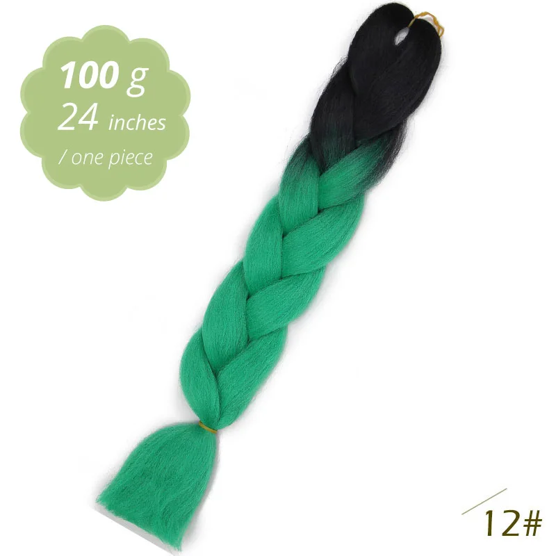 12 AISI BEAUTY Crochet Braids Synthetic Hair Jumbo Braiding Hair 100g/Pack Pink Grey Twists Braids Hair Extensions - Цвет: 12