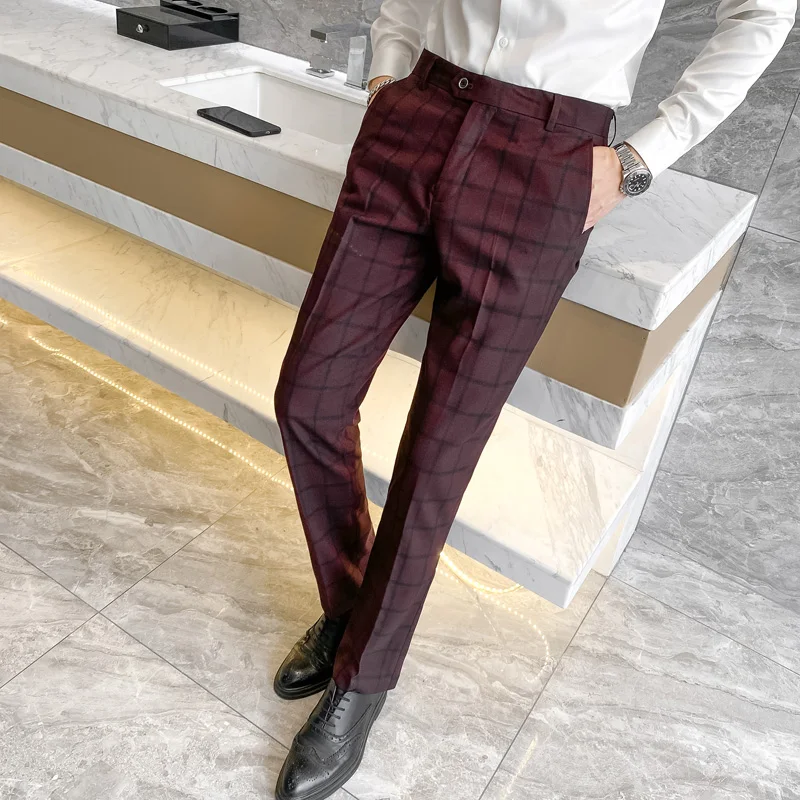 

men's pants High Quality dress pants men business trousers Office casual social pants men's classic pants men suit pants