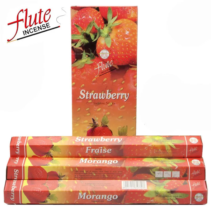 Strawberry Флейта 120 палочки/коробка мульти-стиль индийский Ладан палочки Арома палочки окружающей среды ароматизатор цветной дым шалфея палочки - Аромат: Strawberry