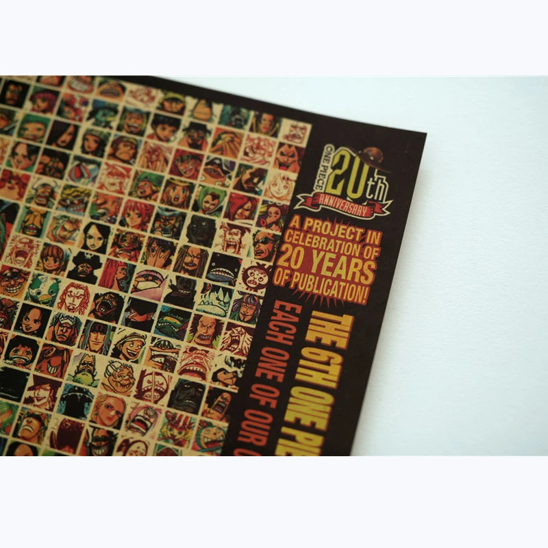 ВИНТАЖНЫЙ ПЛАКАТ Классический Аниме ОП Луффи все персонажи плакаты декор для