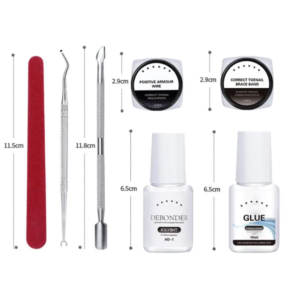 Набор из 6 шт. наклейки для ногтей Стикеры коррекции пилка с клипсой ультратонкий