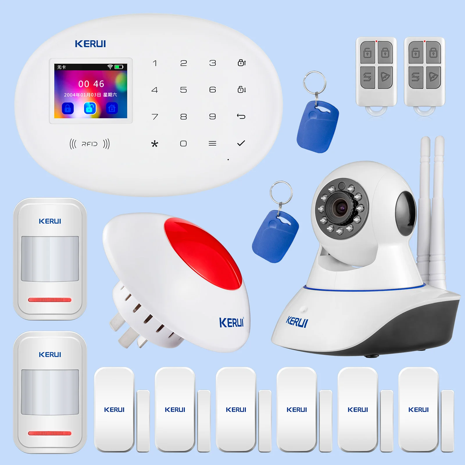 KERUI домашняя безопасная сигнализация инфракрасная Индукционная дверь магнитное