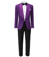 mens wedding suits 2019 italian design custom made black smoking tuxedo jacket notch lapel groomsmen jacquardblazervestpants
