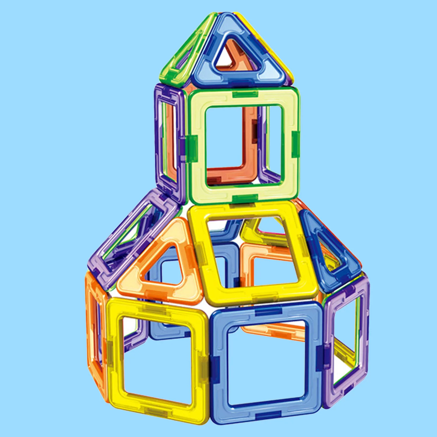 

30PCS Kids 3D DIY Triangle Square Magnetic Building Blocks Magnet Stack Building Brick Magnetic Block Construction Model Toy