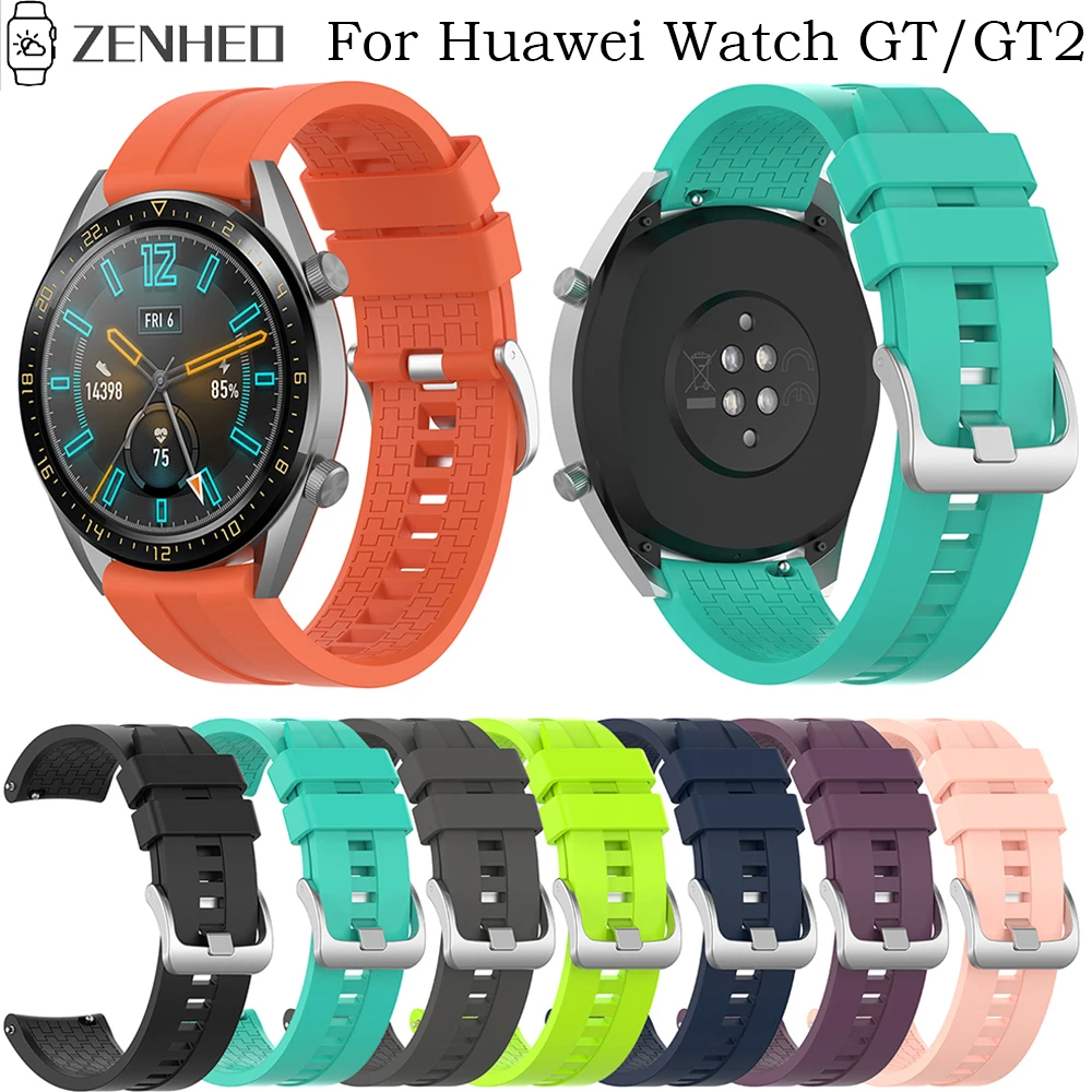 Силиконовый ремешок для наручных часов Huawei Watch GT GT2 42 мм 46 сменный Браслет умных