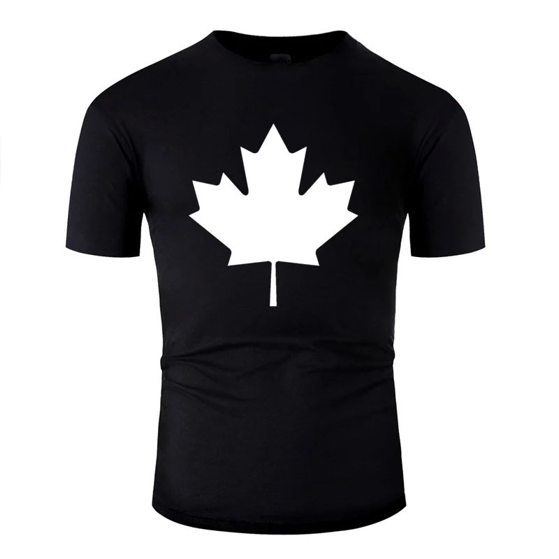 Забавная Канада Кленовый лист белая футболка для мужчин 2020 короткий рукав буквы