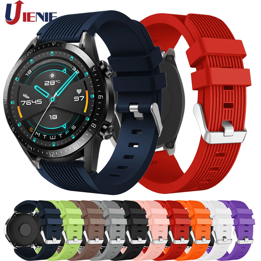 Ремешок силиконовый для Huawei Watch GT2 GT 46 мм/GT Active /HONOR Magic спортивный браслет S3 Frontier 22