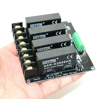 380В 8А 1CH 2CH 4CH твердотельный релейный модуль Плата OMRON SSR AVR Высокий Низкий уровень