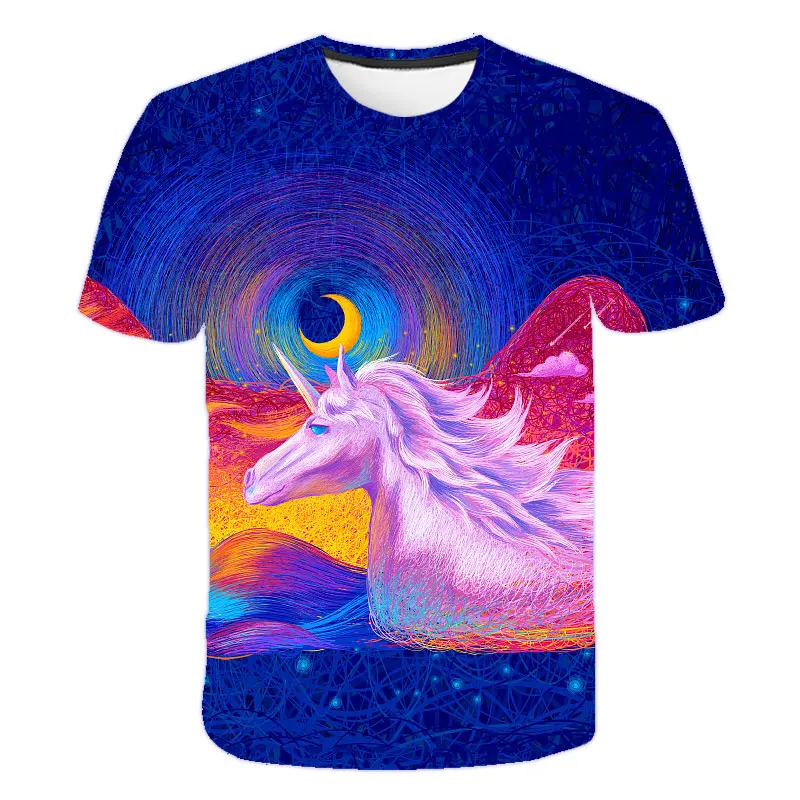 

Summer T-Shirt for Girl Boy Girls Lovely Clothes Casual Tops Kid's Shirts Baby Toddler Unicorn Birthday Party Tee Short Tee 4-14