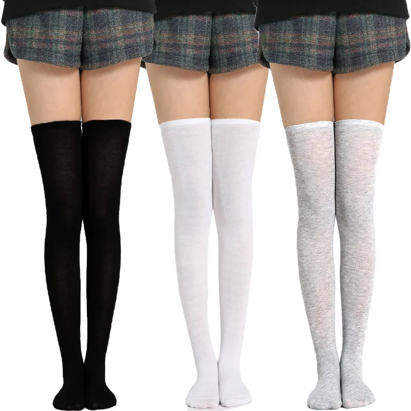 

Japanese Striped Stockings Lolita College Style Knee Socks Club Over Knee Casual Cotton Stockings Sweet Student Girls Long Socks