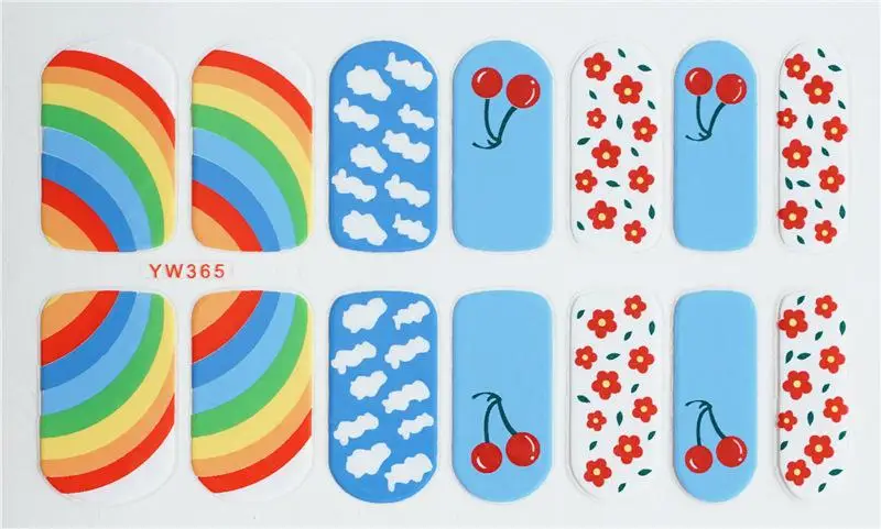 14 шт стикер для ногтей водостойкая наклейка дизайна мода сделай сам макияж