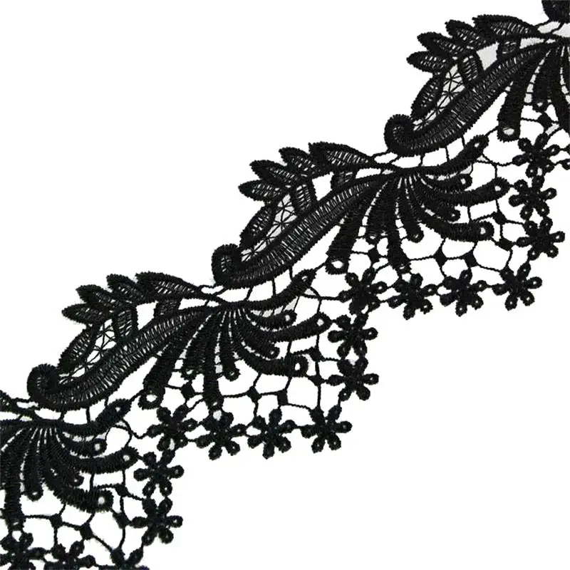 Misaya 3 ярда белая и Черная кружевная лента для шитья Кружевная аппликация сделай