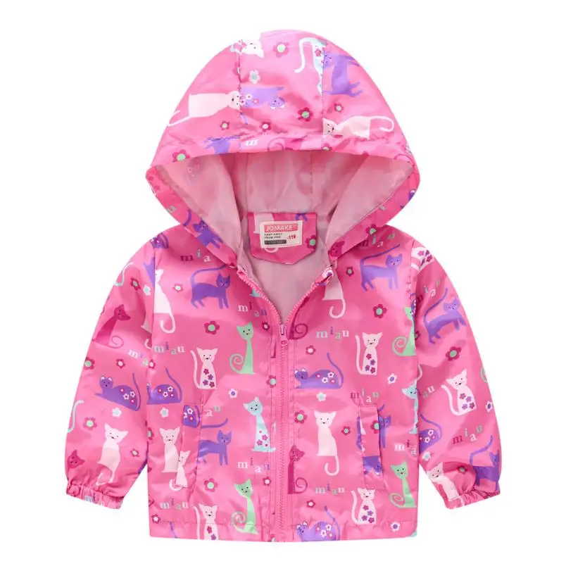 2021 весенне-осенние модные куртки и пальто для девочек с капюшоном вышивкой детей