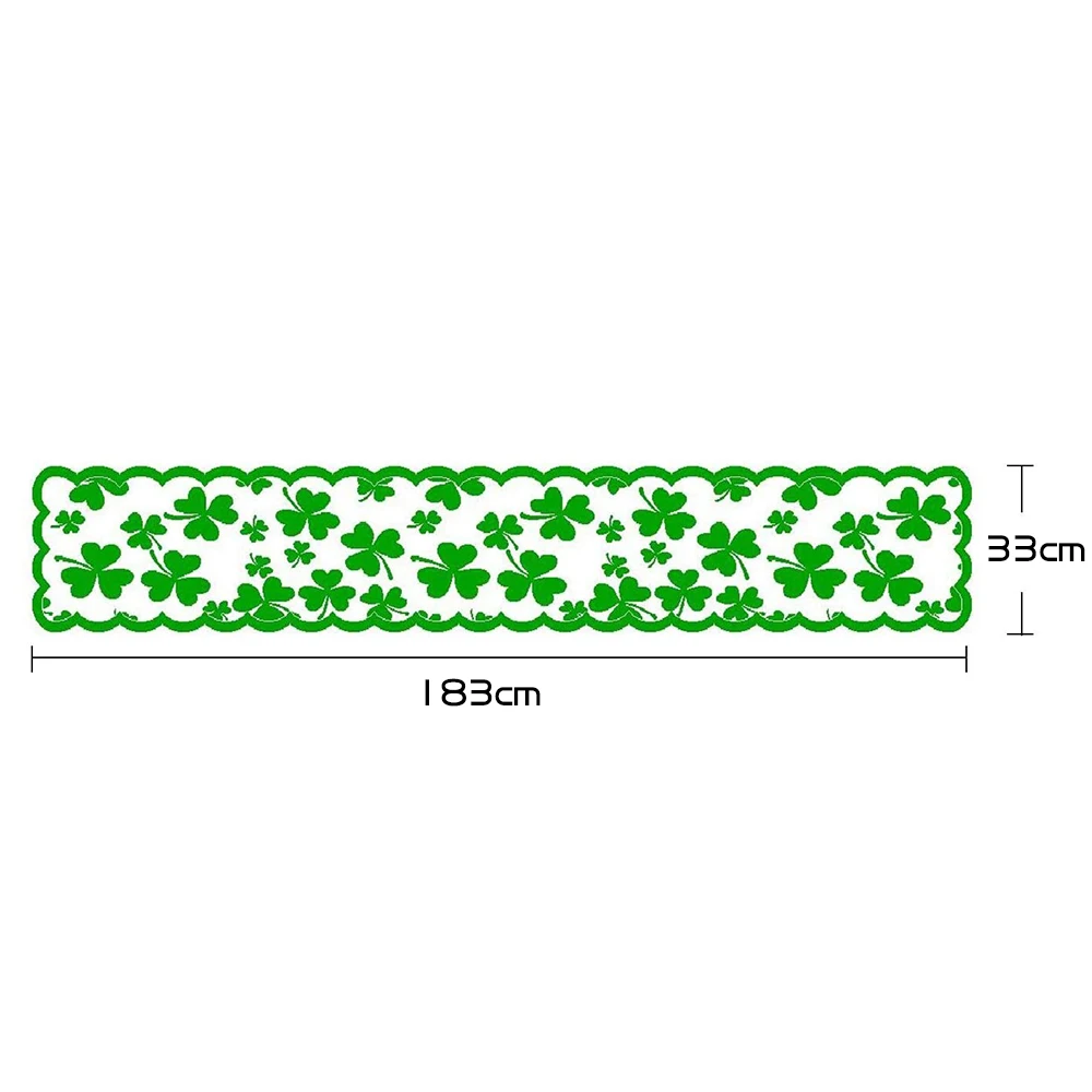

Lace Embroidery Table Runners With Green Irish Shamrock 33x183cm For St Patricks Day Holiday And Spring Decorations Home Decor