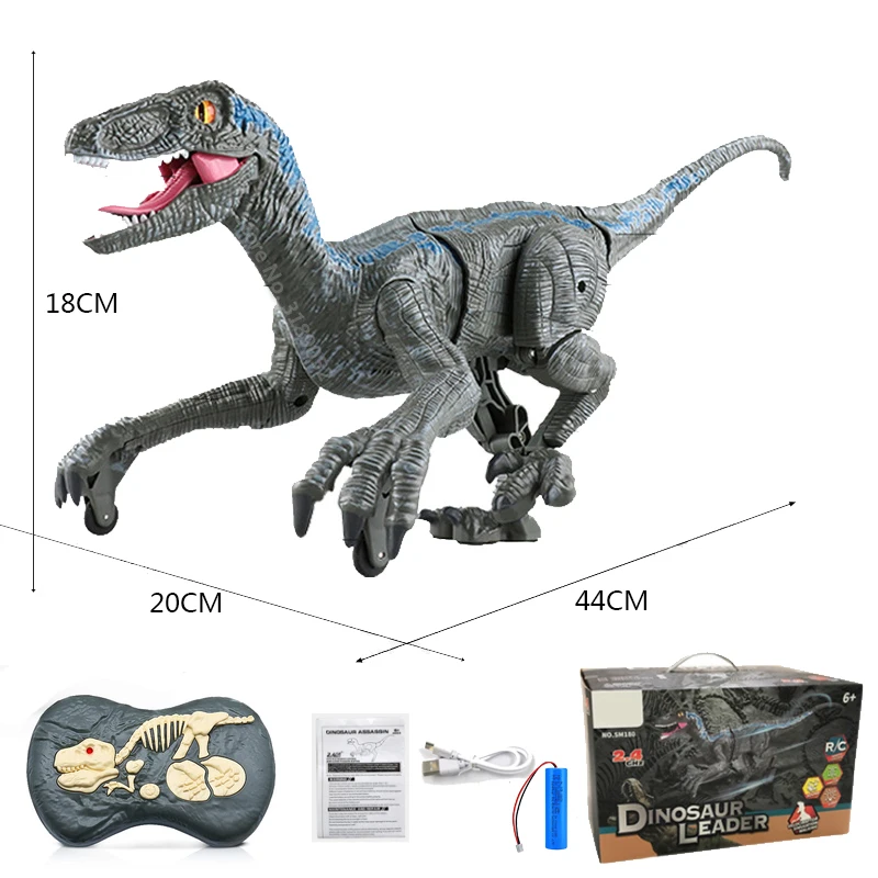 2 4G Φ Raptor Jurassic Remote Control динозавр RC электрическая прогулочная игрушка дракон для