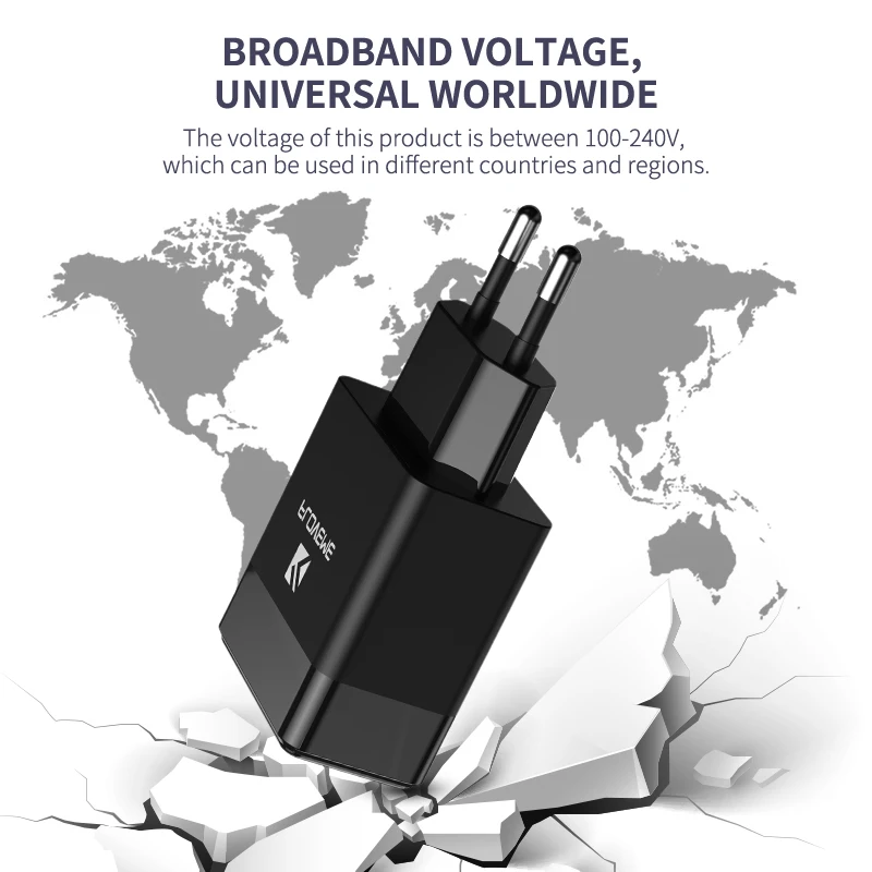 Зарядное устройство FLOVEME с USB-портом и поддержкой быстрой зарядки 2 4 А | Мобильные