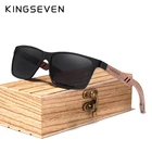 Солнцезащитные очки Мужские KINGSEVEN, черные солнцезащитные очки в стиле ретро, с поляризационными стеклами UV400, из пластика TR90 и орехового дерева, 2021