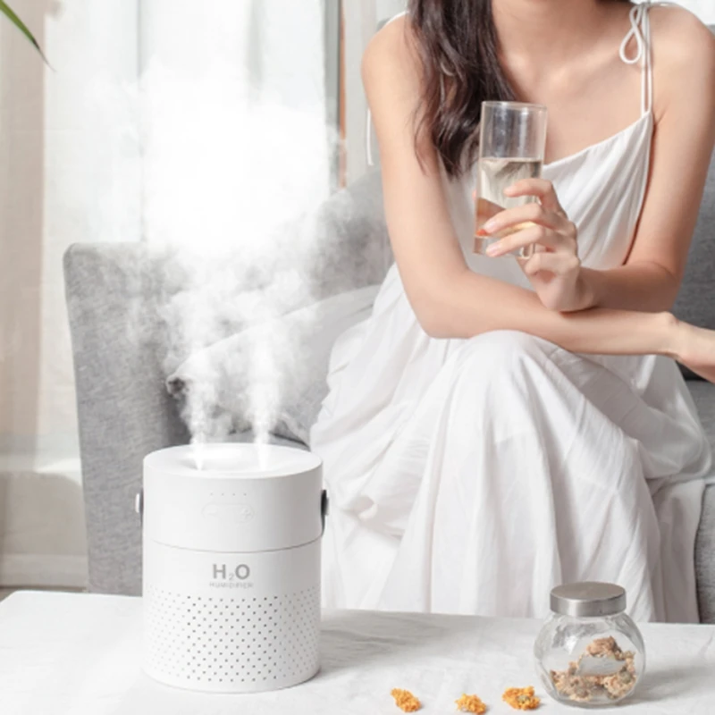 

Humidificador 1.1L Air Humidifier Dual Spray 4000MAh USB Rechargeable Wireless Ultrasonic Aroma Diffuser Fogger