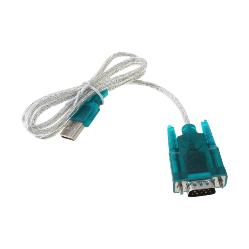 Черный Стандартный преобразователь USB в RS232 RS 232(DB9) с последовательным кабелем для