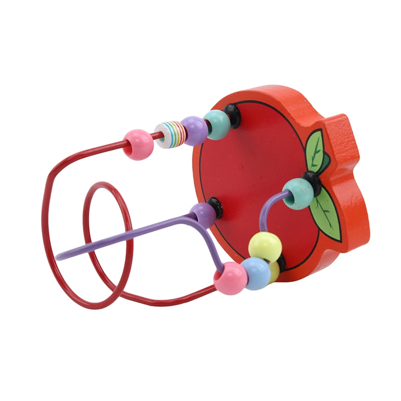 

Educational Baby Kids Wooden Around Beads Toy Toddler Infant Intelligence Toys Stringing Threading Game Blocks Toy Children Gift