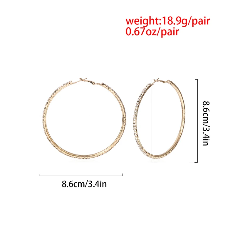 

[FVFV]Gold Color Hoops Earrings 2021 new Tube Round Circle Statement Earrings For Women Alloy Trendy Rock Punk girls Gift