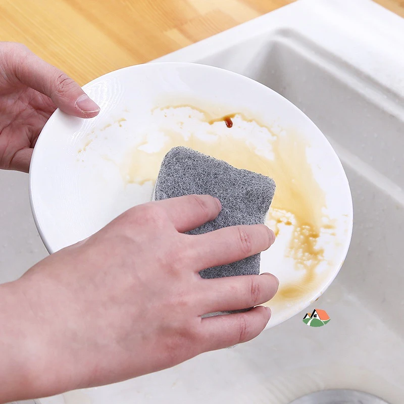 

5 шт. губка для бытовой чистки дома Кухня губка для мытья посуды очистки Губки Ткань бытовой губка со скребком горячая распродажа
