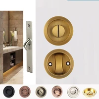 circular sliding door lock hotel bathroom kitchen balcony hook embedded concealed invisible