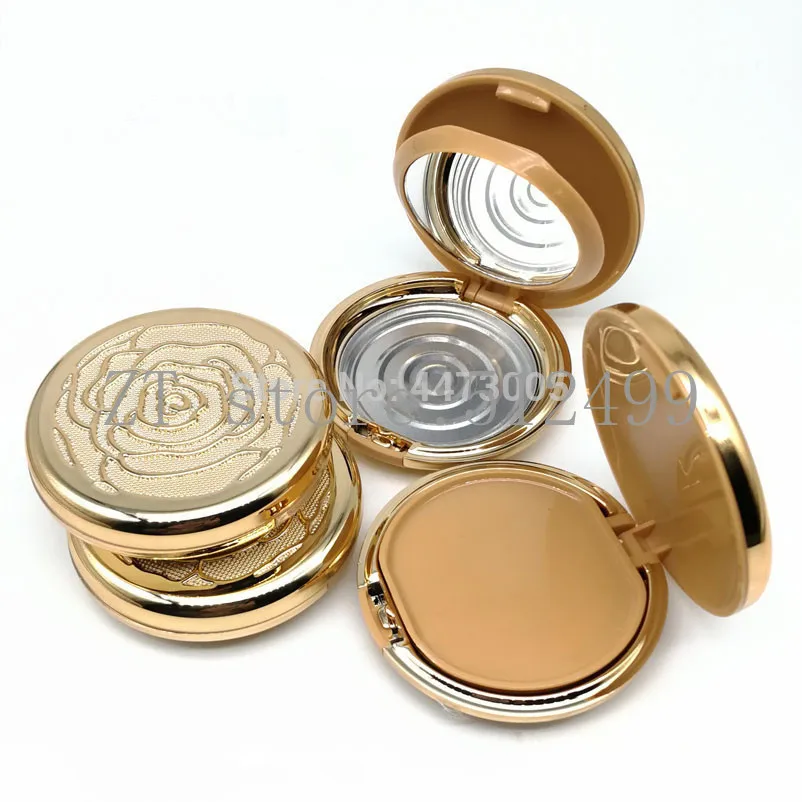 Двухслойная пустая косметическая коробка для теней век с алюминиевым зеркалом