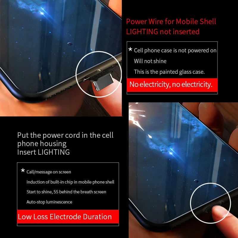 X-it Smart LED светящийся чехол для телефона Apple iPhone X XS XR MAX 6 6S 7 8 Plus чехлы задняя крышка