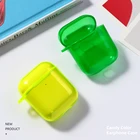 Флуоресцентный однотонный чехол для наушников Apple AirPods Pro 3, Air Pods 2, 1, 3, прозрачный мягкий защитный чехол из ТПУ