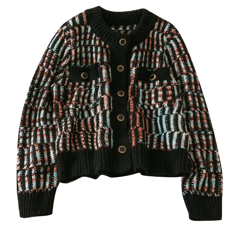 

Women Korean Knitted Cardigan Long Sleeve Single Breasted Casual Loose Tops Autumn Winter Thick Warm Sweater Outerwear