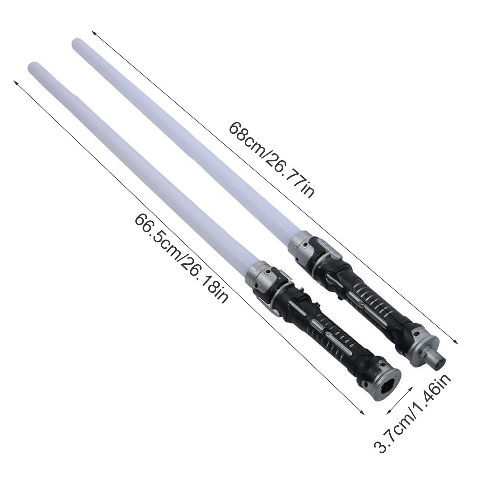 

2pc Kid Flashing Lightsaber Kids Light Up Toys Sound Emitting Flashing Interesting Sticks Laser Double Sword Cosplay Toys