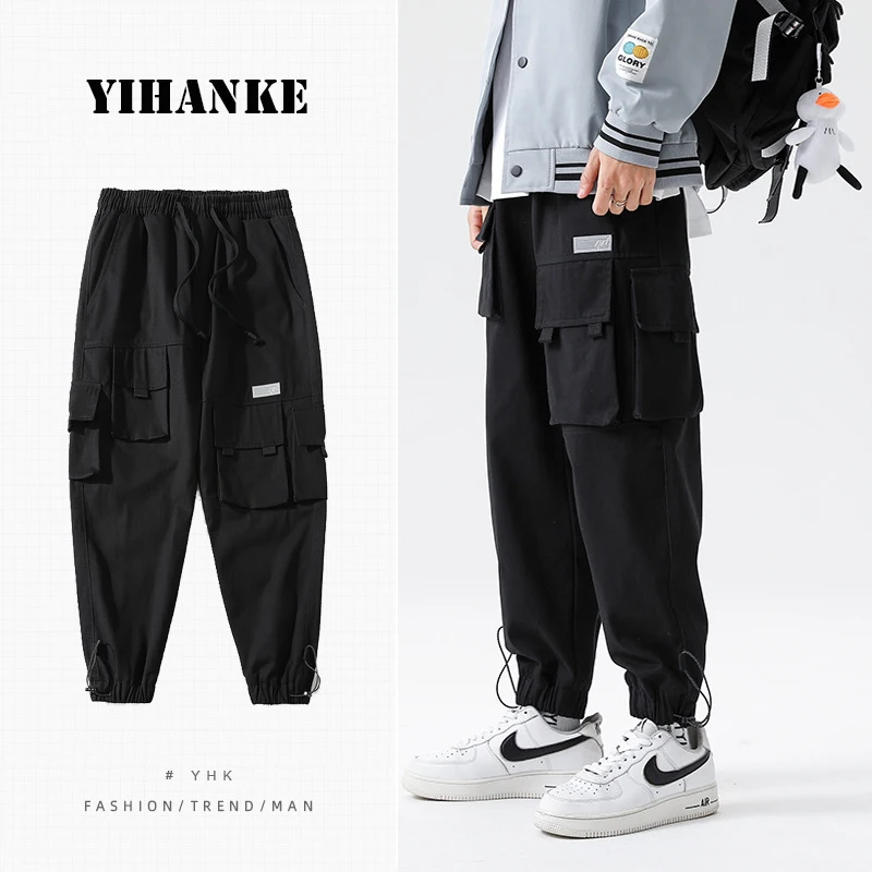 

New Men's Casual Pants Trend Big Pocket Loose Sweatpants Multi-pocket Harem Pants Streetwear Harajuku Jogging Sweatpants штаны