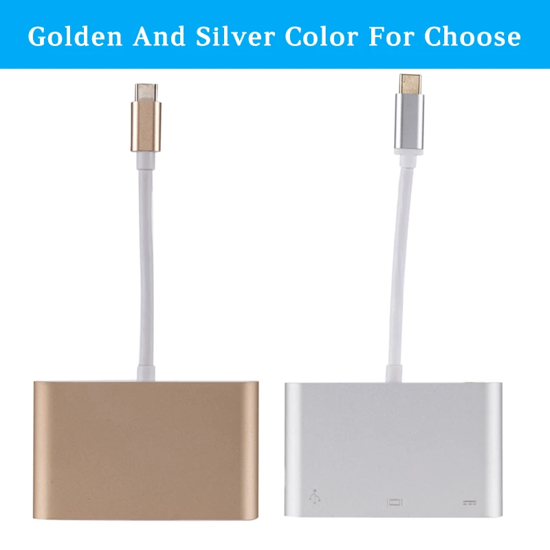Usb-хаб type C-VGA адаптер для MacBook Air 13 док-станция Hab USB-C концентратор USB 3,0 PD VGA Ноутбук Тип C адаптер сплиттер конвертер