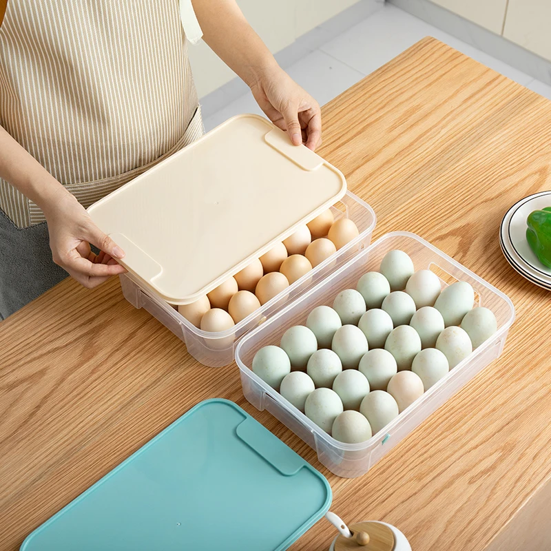 

Household 24 grid egg box refrigerator storage box kitchen food preservation storage box egg shelf holding egg artifact