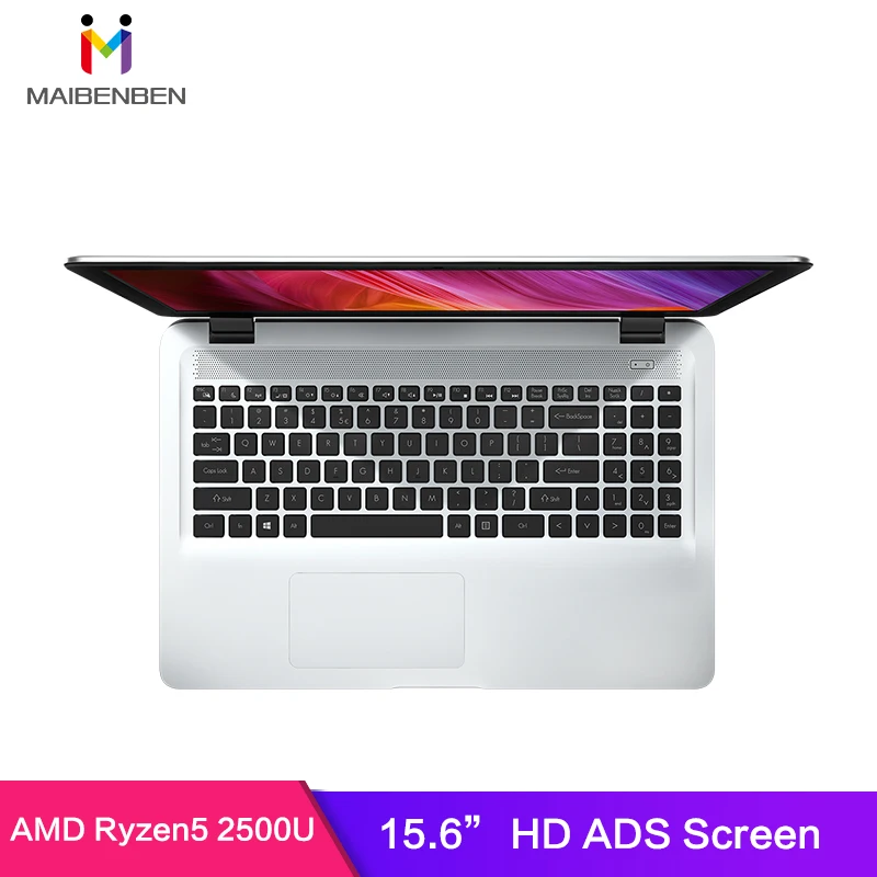 Ноутбук MaiBenBen Damai E526 для офиса AMD Ryzen 5 2500U+ AMD Vega 8 graphics/8G ram/256G SSD+ 1 ТБ HHD/15," HD TN экран нетбука