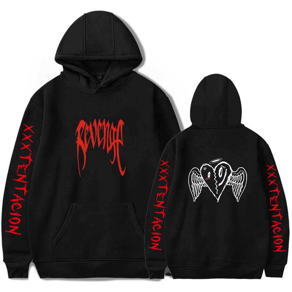 XXXTentacion Hoodies Men's Fashion Harajuku Vintage Hip Hop Streetwear Sweatshirt Rapper Plus Size Clothing | Мужская одежда